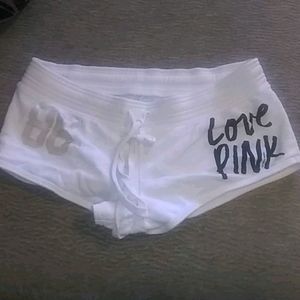 PINK white short shorts